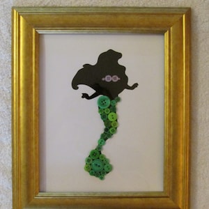 Ariel Princess Button Wall Art: Kids & Nursery Room