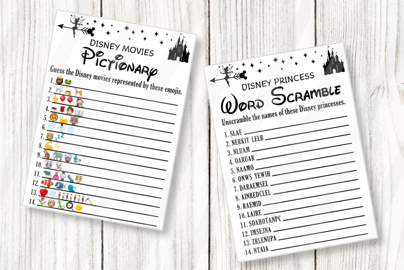 Printable Bachelorette Party Games Bundle Princesses Instant - Etsy