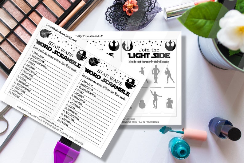 Printable Star Battles Party Games Bundle, Kids Activities, Instant Download, 10 Games image 7