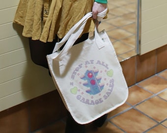 I STOP at all GARAGE SALES Organic Canvas Tote Bag