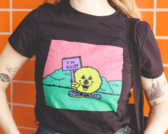 I'm Sad :( graphic t-shirt in black or white - Women's Softstyle Tee