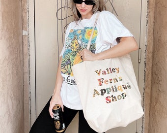 Valley Fern's Applique shop - Canvas Shopping Tote Bag