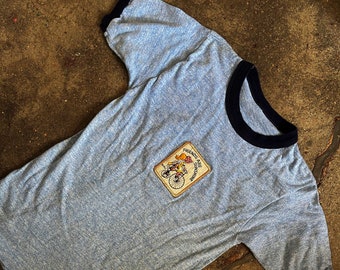 Vintage 1980s Holly Hobbie applique patch ringer tee t shirt xs small Friends are sunshine