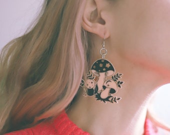 Magic Merry Mushroom earrings