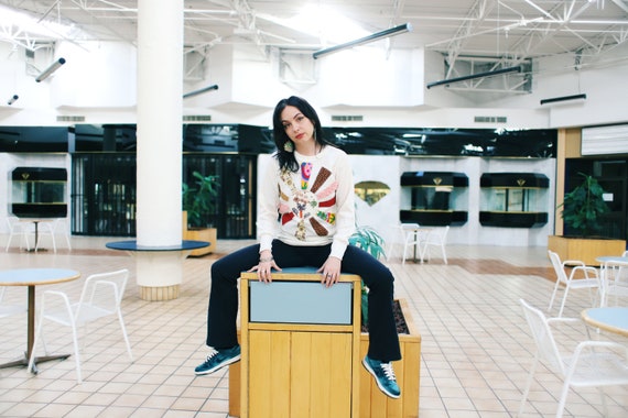 Handmade applique patchwork sunburst vintage ther… - image 6