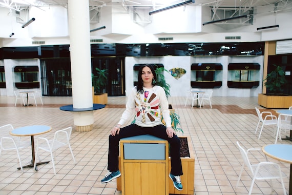 Handmade applique patchwork sunburst vintage ther… - image 1