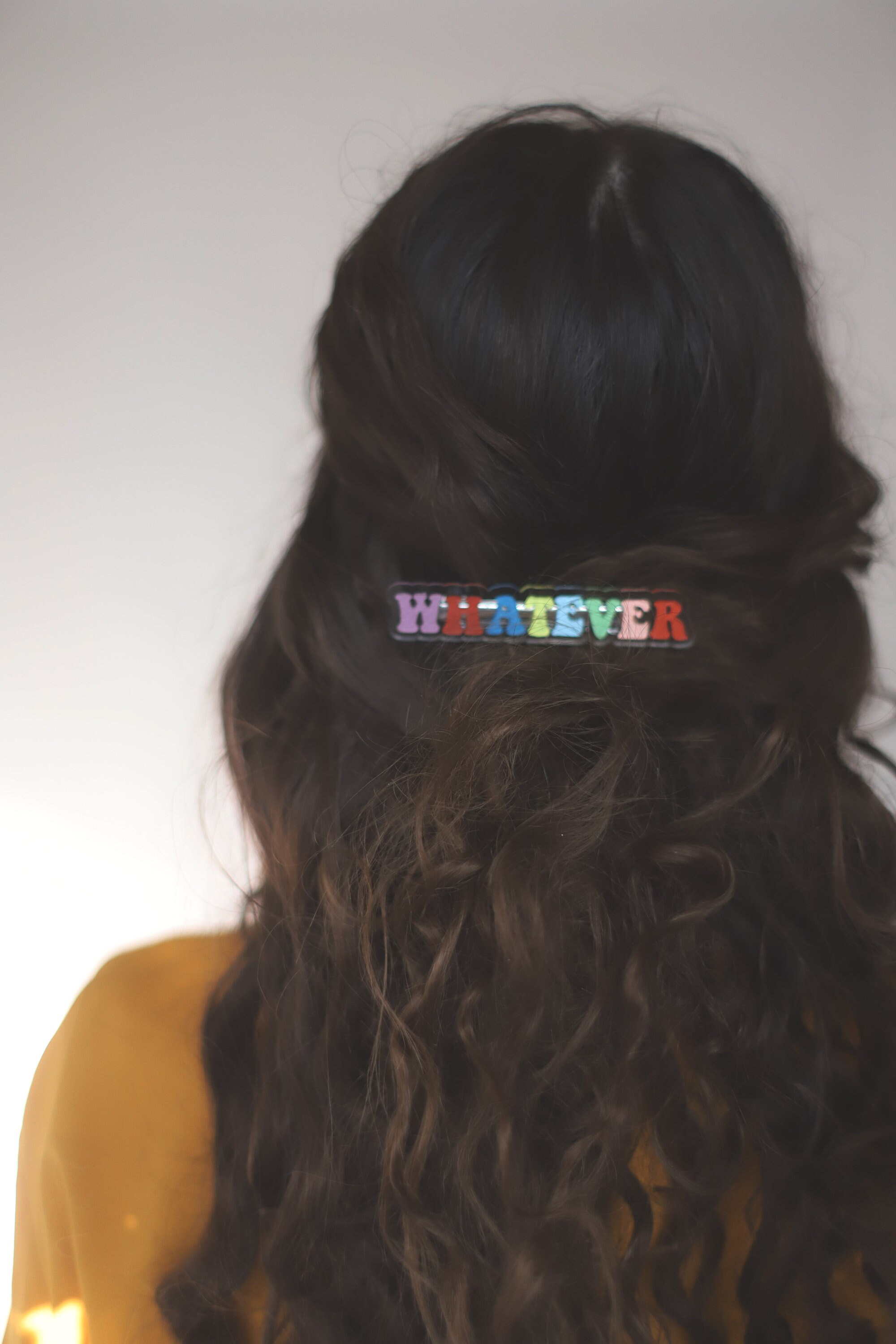 Handcrafted Laser Cut Clear Acrylic WHATEVER Hair Clip / - Etsy