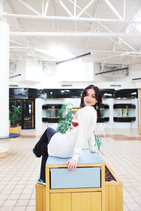 Handmade applique patchwork sunburst vintage ther… - image 3