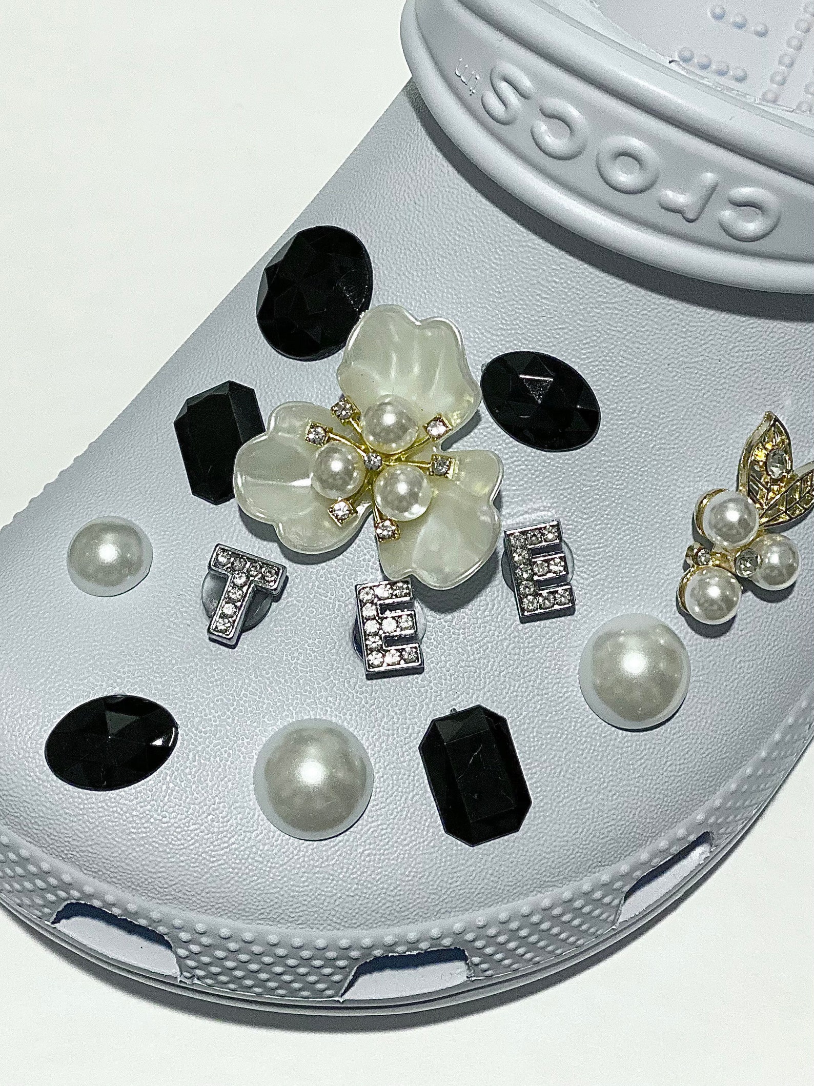 Rhinestone Letter Shoe Charms Etsy