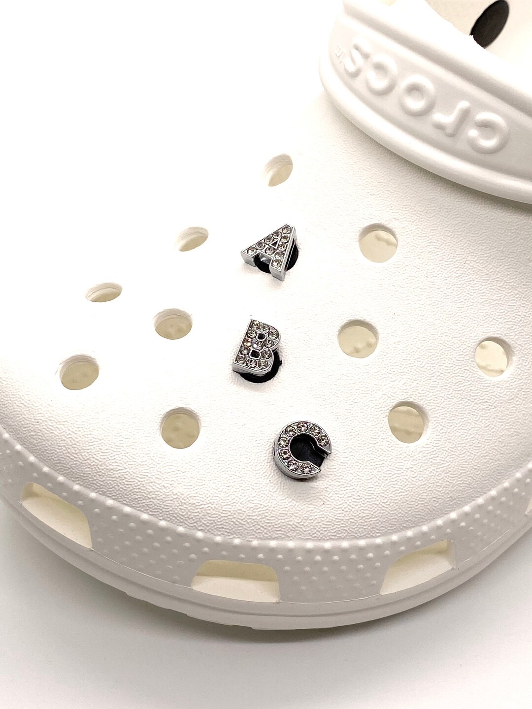 Rhinestone Letter Shoe Charms Etsy