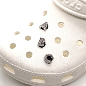 Rhinestone letter shoe charms