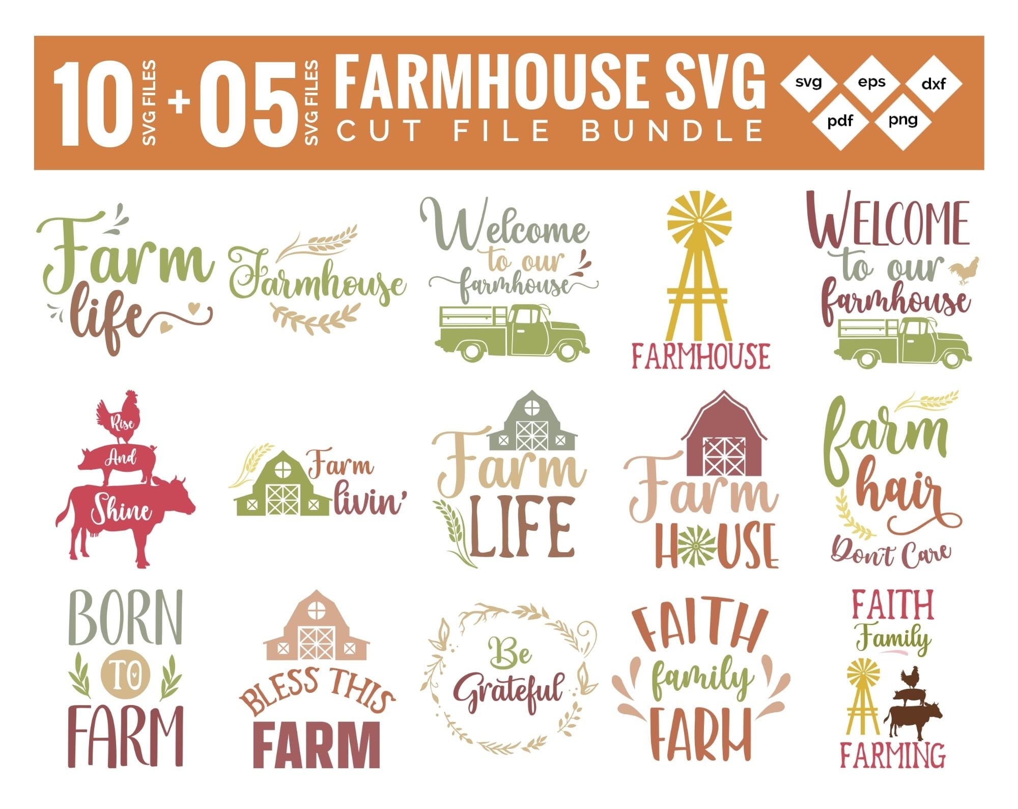 Bauernhaus SVG Bündel Bauernhof Zitate Svg Bauernhof Svg Etsy