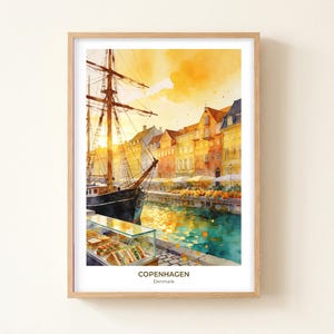 Copenhagen Torvehallerne Food Market Watercolor Art Print, Denmark Travel Poster, Travel Wall Art, Housewarming Gift, AT-0397