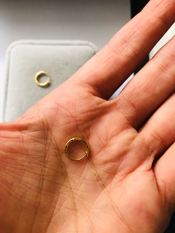 Yellow Gold Over 925 Silver Hoop Earrings, 925 Sterling Silver