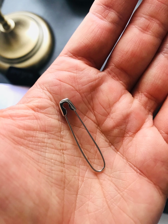 Buy 925 Solid Sterling Silver Single Safety Pin Earring for Men