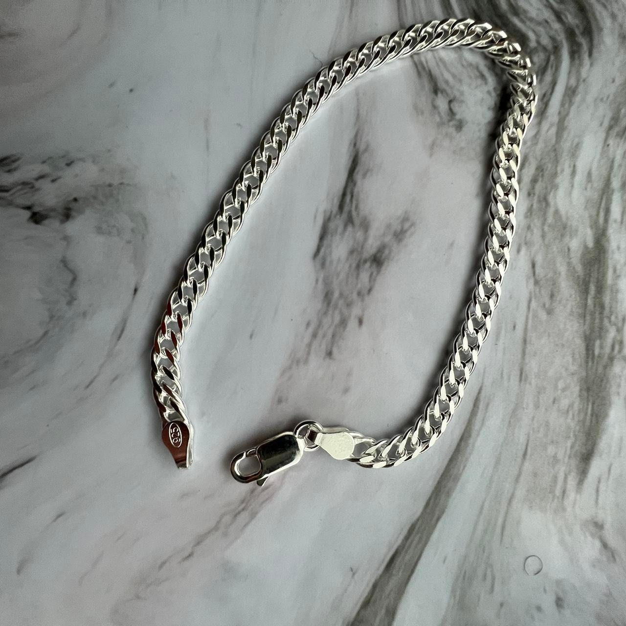 Solid Sterling Silver Rhombus Link/ Double Link Chain