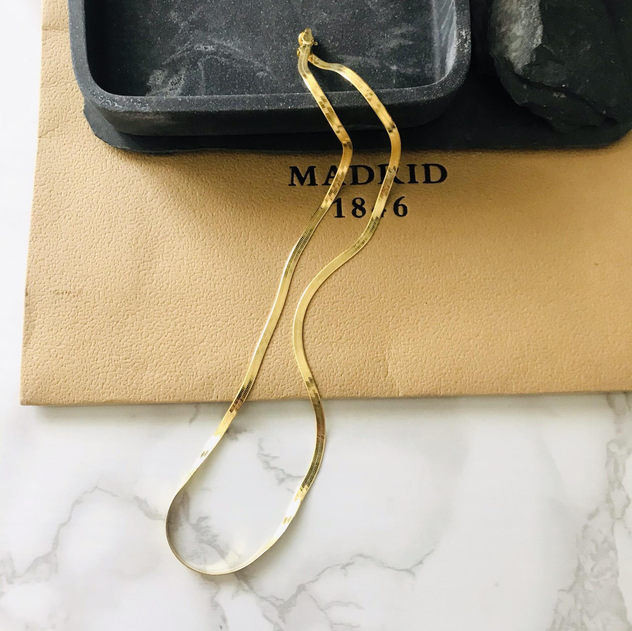 Sterling Silver Flat Herringbone Chain Necklace for Men Etsy Australia