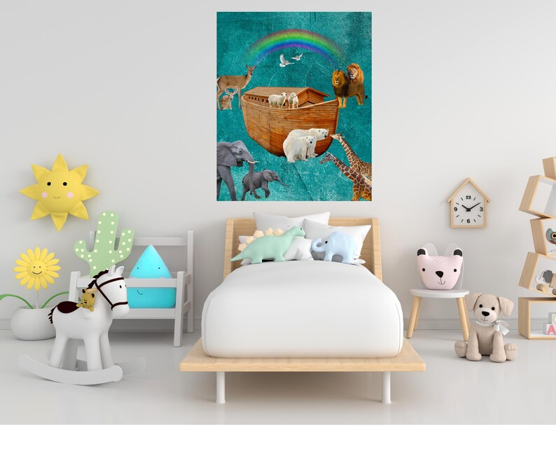 Noah's Ark Brown Baby Blanket main image 0