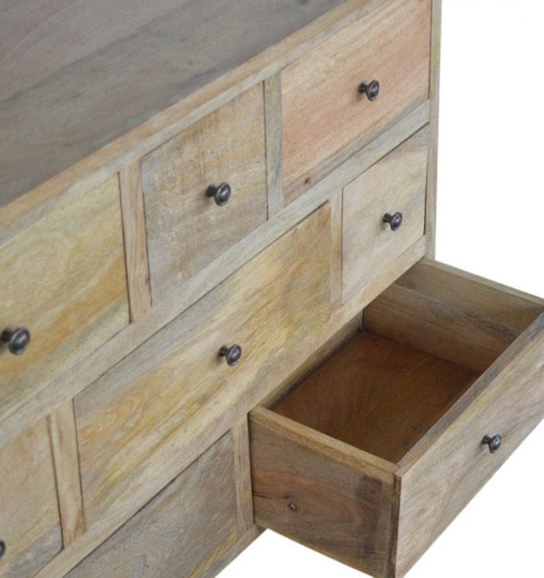 Solid wood chest of drawers. Mango 8 drawer chest. Nordic Etsy