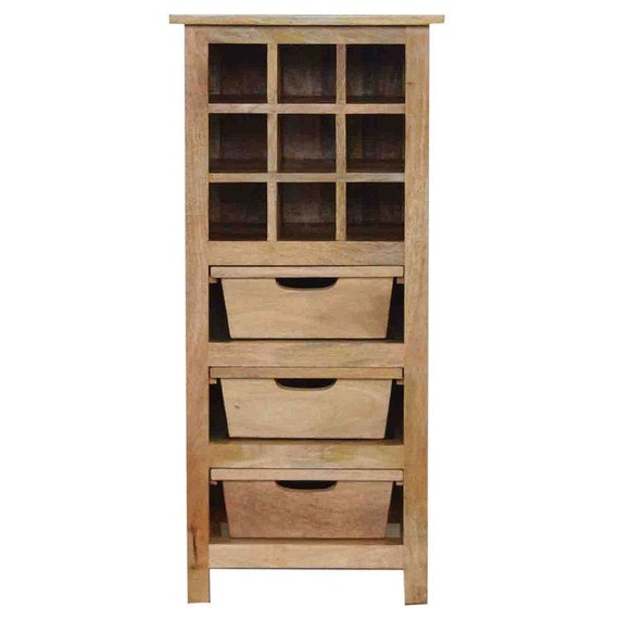 Pantry Cabinet Solid Mango Kitchen Storage Solid Wood Etsy
