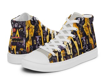 Abstract Art Men's High-Top Custom Sneakers: Custom Artwork shoes, Stand Out in Style!