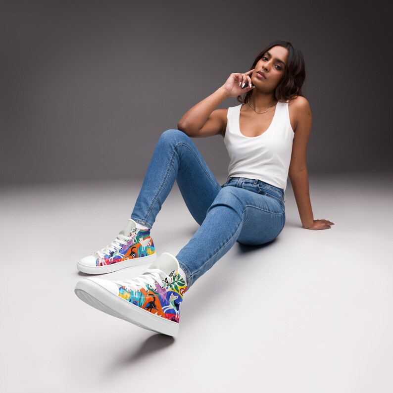 Custom Shoes | Custom sneakers | High-Tops for Women | Custom Handcrafted Sneakers | gift for art lovers | shoes women | unique shoes