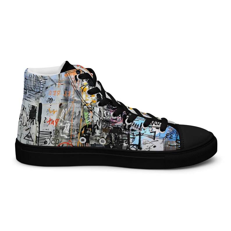 Artistic Custom Sneakers, Mens High-Top Sneakers, Art Sneakers, Canvas shoes, Original shoes, Artistic Sneakers, Gift for Art lovers