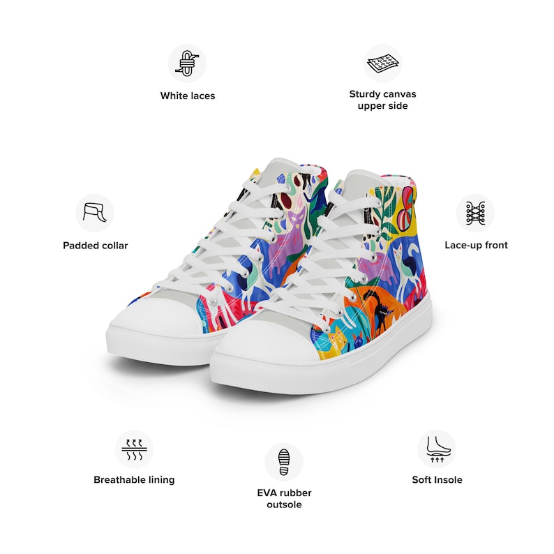 Custom Shoes | Custom sneakers | High-Tops for Women | Custom Handcrafted Sneakers | gift for art lovers | shoes women | unique shoes