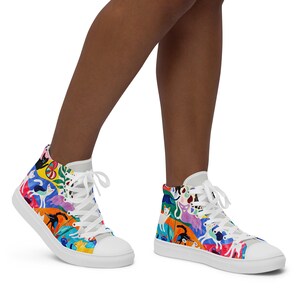Custom Shoes | Custom sneakers | High-Tops for Women | Custom Handcrafted Sneakers | gift for art lovers | shoes women | unique shoes