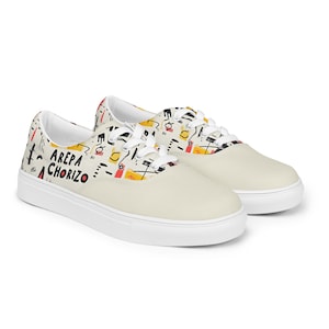 Gift for him Custom Men’s lace-up canvas shoes, Unique lace-up shoes, Original canvas shoes