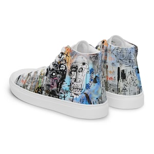 Artistic Custom Sneakers, Men's High-Top Sneakers, Art Sneakers, Canvas shoes, Original shoes, Artistic Sneakers, Gift for Art lovers