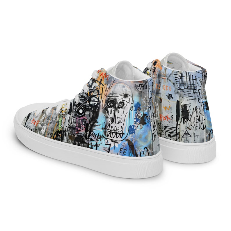 Artistic Custom Sneakers, Men's High-Top Sneakers, Art Sneakers, Canvas shoes, Original shoes, Artistic Sneakers, Gift for Art lovers