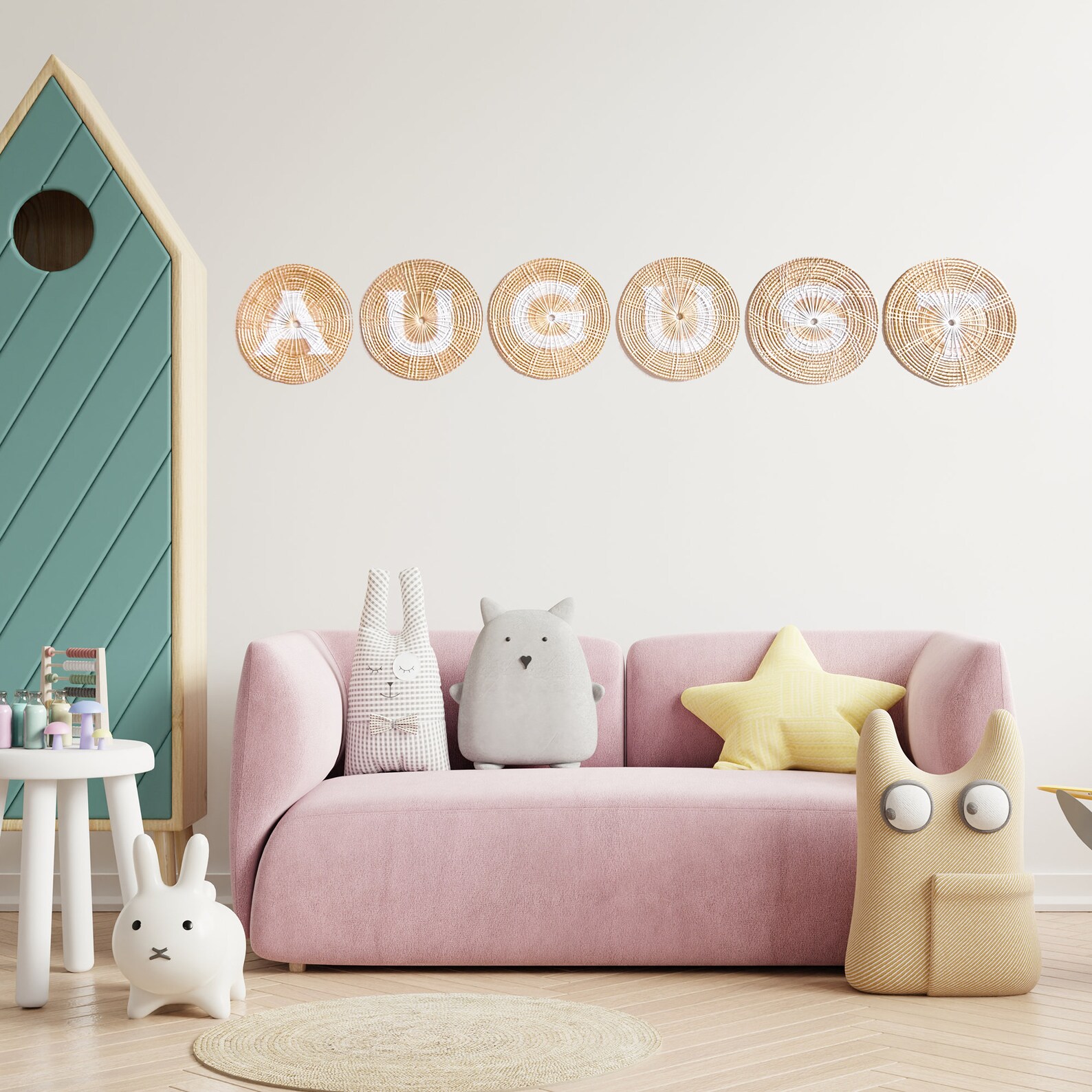 Custom baby name wall hangings Baby name sign Nursery wall Etsy
