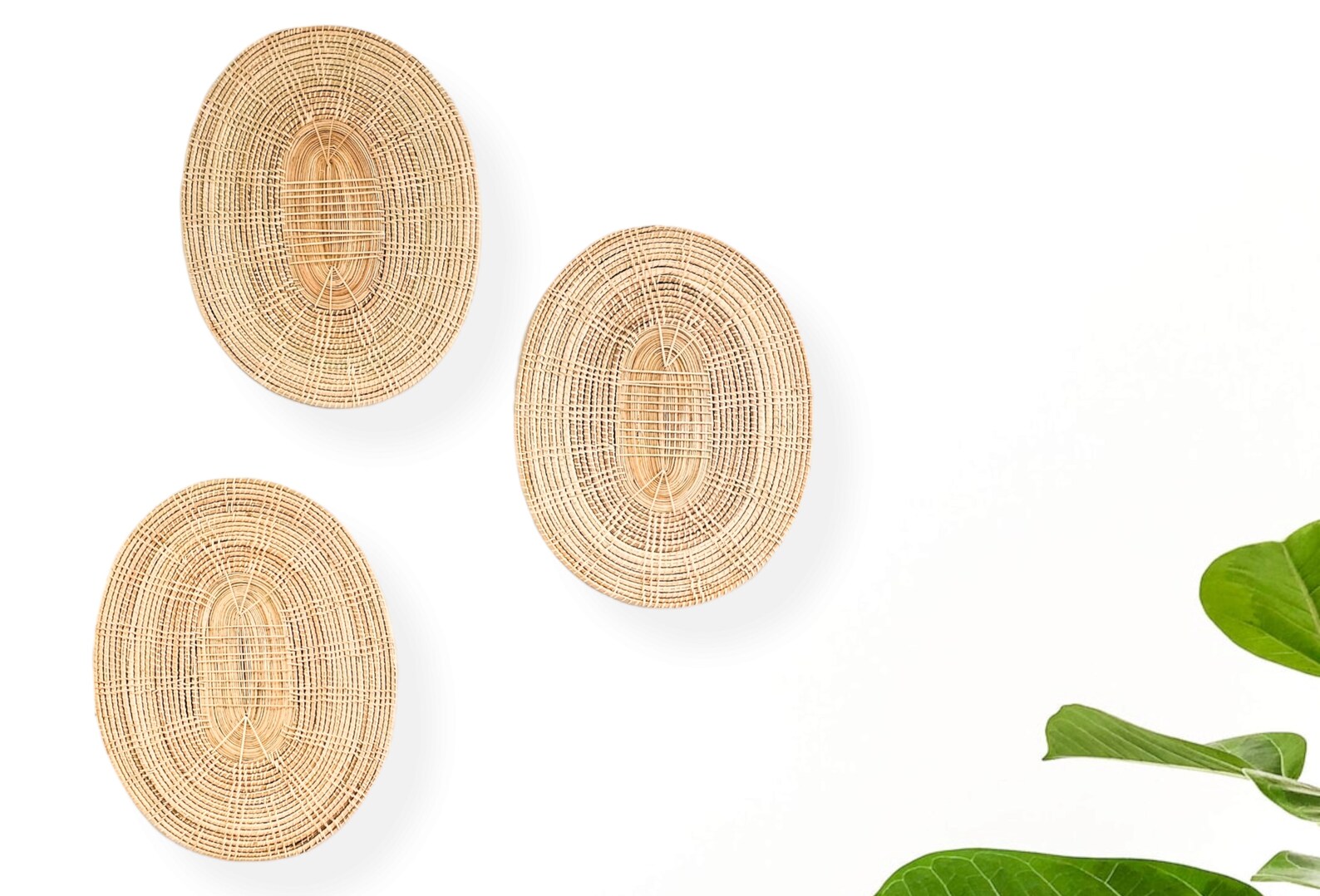 Wall Hanging for Modern Home Oval Rattan Wall Decor Wall Etsy
