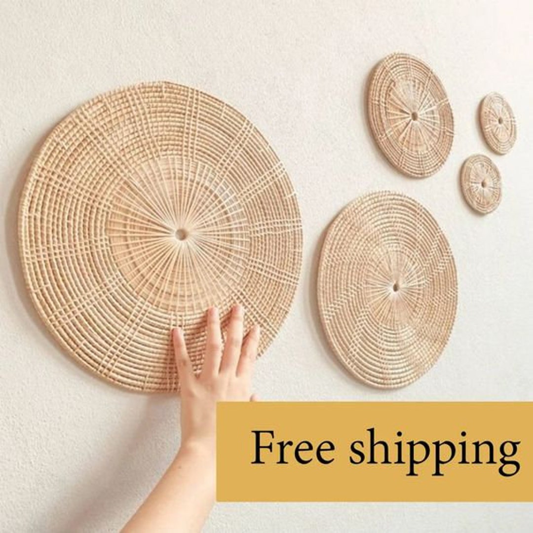 Round Wall Hangings, Round Rattan Wall Decor, Wall Art, Wall Baskets