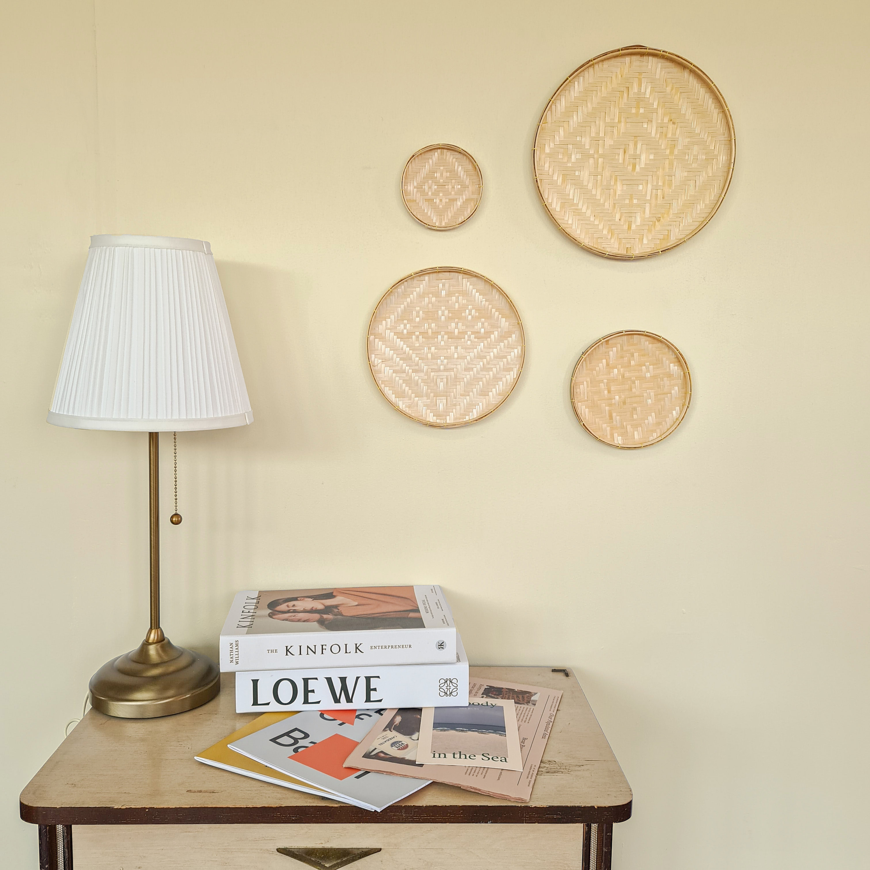 Set of 4 Wall Hangings mini Boho Bamboo Wall Set Bamboo Etsy