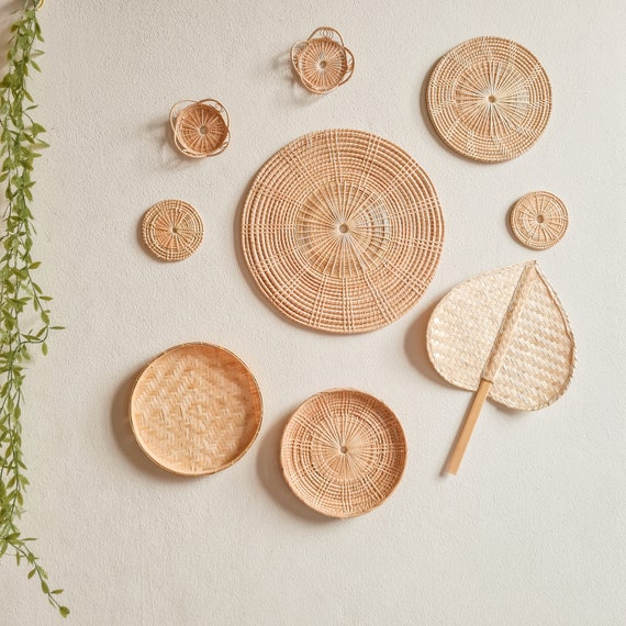 Set of 9 Wall Hanging moon Heart Wall Baskets Wall Basket Set Wall Decoration Bohemian Style Home Decor Woven Baskets Wall Pieces Etsy Canada