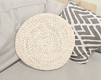 Coussin rond, coussin rond, oreiller minimaliste, coussin de salon, coussin décoratif, coussin léger, coussin douillet, coussin blanc simple