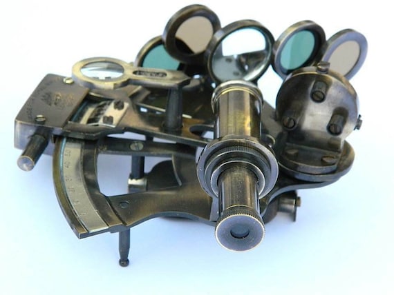 4/" SEXTANT BRASS ~ NAUTICAL MARITIME DECOR ~ PIRATE ~ SEXTANT ASTROLABE