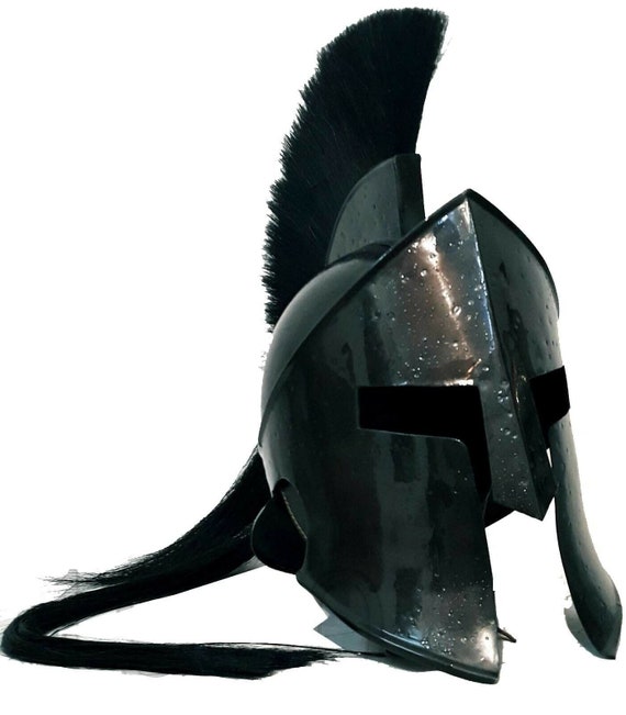 King Spartan 300 Movie Helmet Liner w Black Re-Enactment Helmet Medieval Gift