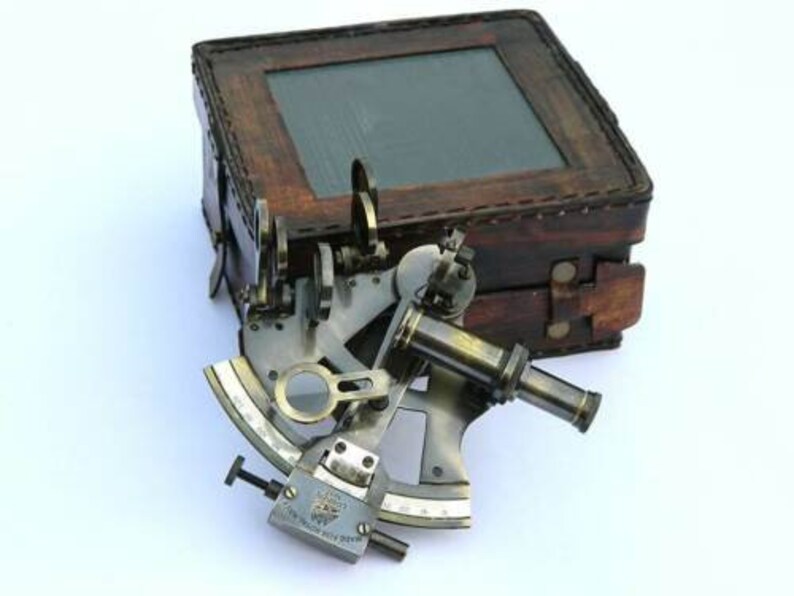 Antique Beautiful Brass Marine Nautical Sextant Navigation Astrolabe Maritime