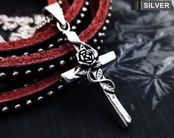 Croce in argento sterling rose - Italia