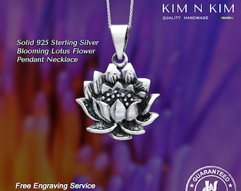 Fatto A Mano 925 Argento Sterling Fiore Aperto Mandala - Foto 4