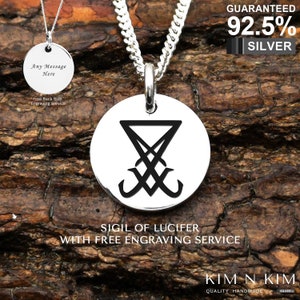 Personalised Sigil of Lucifer Necklace, Seal of Satan Necklace, Lucifer Pendant, Satan Necklace, Devil Amulet Pendant Necklace - KIMNKIM