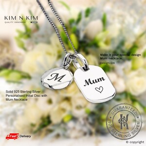 Personalised Mother's Day Necklace, Personalised Initial Letter Charm Necklace, Gift for Mum, Wife, Mother's Day Gift, Birthday Gift-KIMNKIM