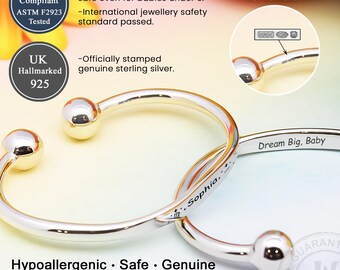 Molly Brown London Bracelet Bébé Extensible Plaqué Or 18ct Avec Diamant 1pt – Cadeau Baptême Filleule