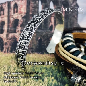 Oxidized Sterling Silver Elephant Cuff Bangle - Unisex