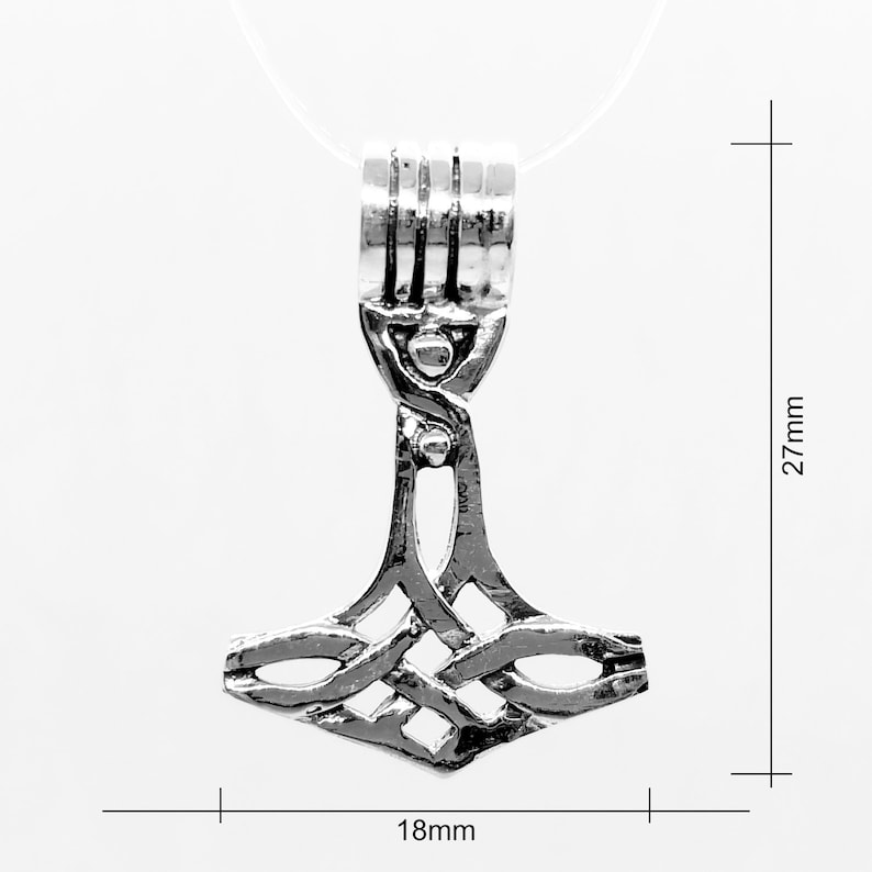 925 Sterling Silver Thor\u2019s Hammer Mjolnir Norse Viking Pendant Necklace Solid Quality KimnKim