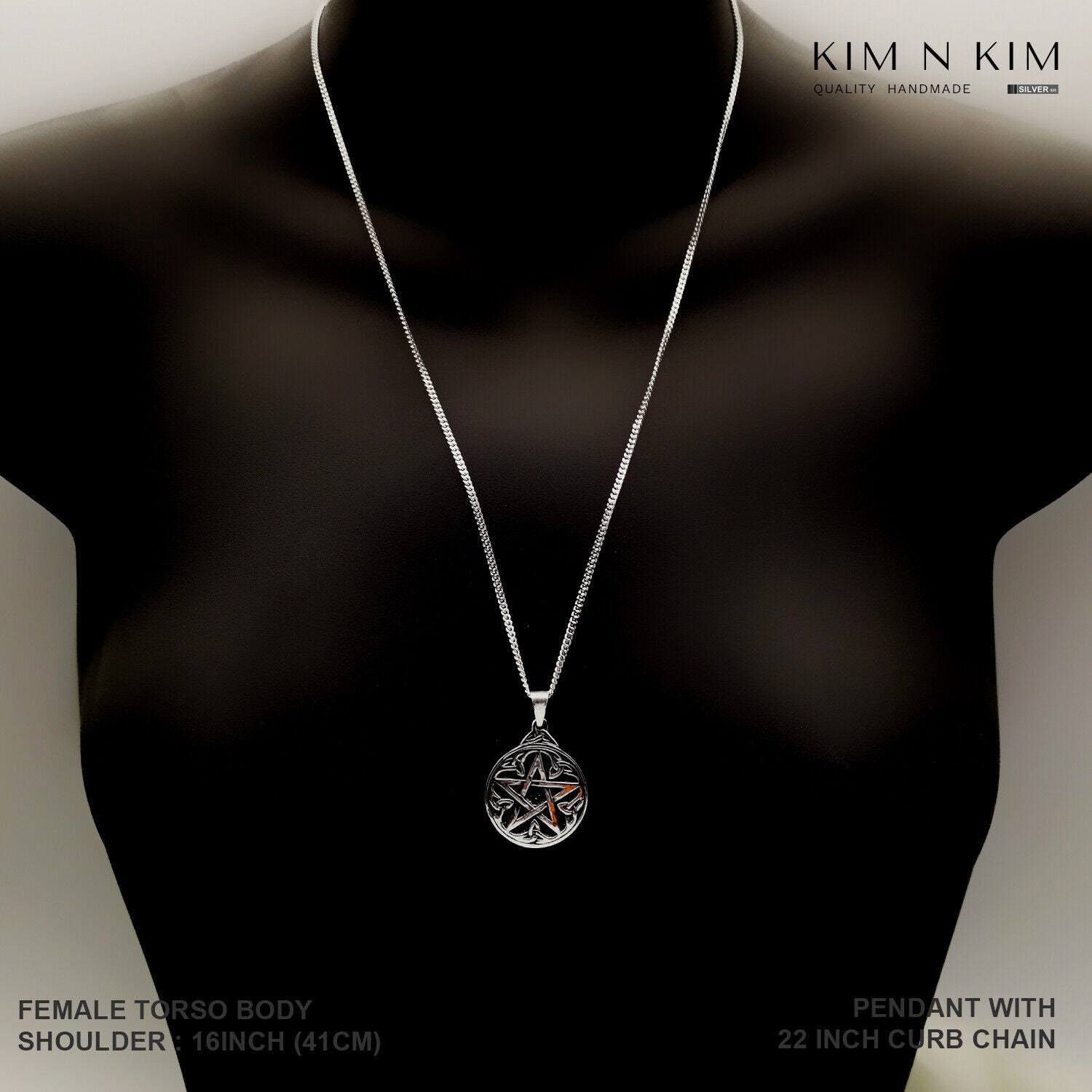 Collana Con Pentagramma Celtico In Argento Sterling - Foto 5