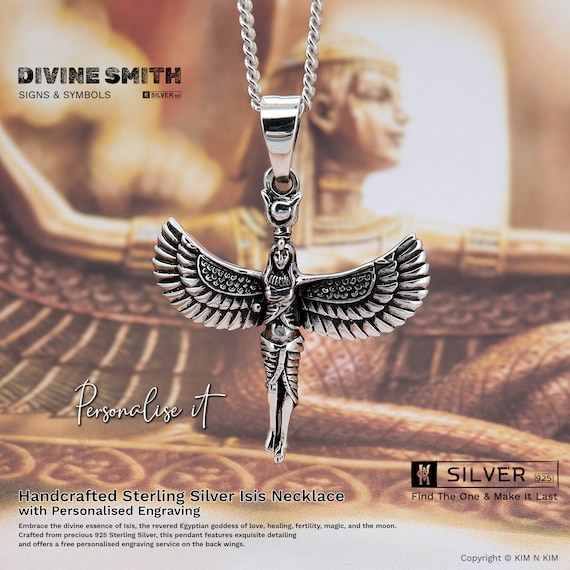 SLASH 着用 ブレスレット ISIS Silver Winged Goddess Isis Necklace, Isis Pendant, Goddess Isis